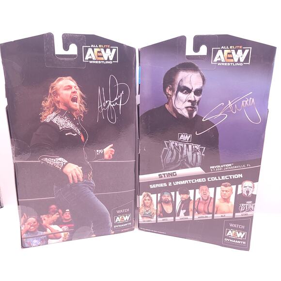 AEW Set of 2 Hangman Adam Page Sting Action Figures New in Packaging - Picture 2 of 8